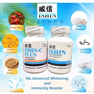 RESELLER PACKAGE ISHIN JAPAN ADVANCED WHITENING / ISHIN C PLUS WITH 60 CAPSULES