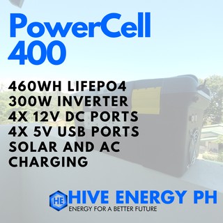 (old version) PowerCell 400 - 460Watt-hour Portable Solar Power Station with 300W PSW Inverter