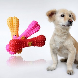 New Lovely Pet Dog Puppy Cat Bone Chews Toy Squeaker Squeaky Sound Play Toys