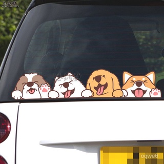 Car Pet Dog Cute Car Body Sticker Golden Retriever Shiba Inu Electric Car Motorcycle Decorative Car Sticker Side Window Glass Sticker