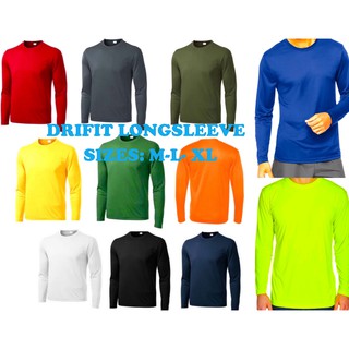 Quick Dry Lightweight DRIFIT Plain Sports Longsleeve! With Sizes and Color Choice