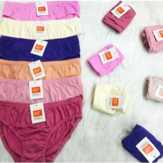COD12pcs cotton bench plain ladies panty underwear for women