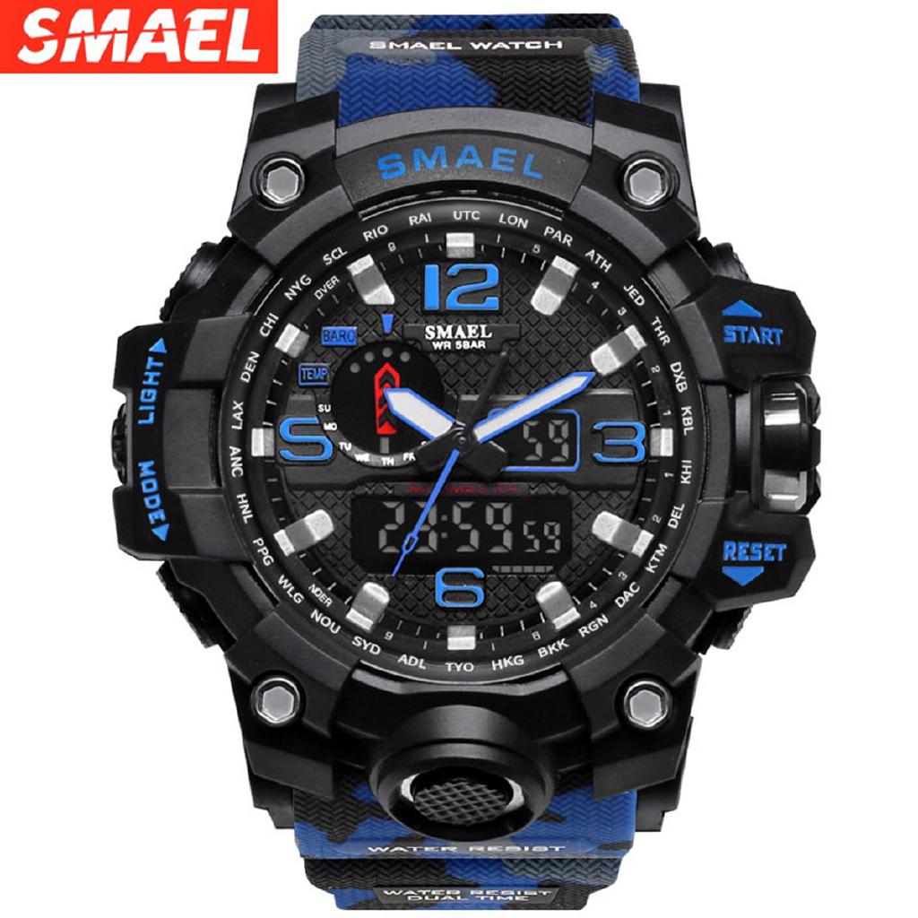 Men's Wristwatch Sport LED Watch Military Watch Digital SMAEL Brand Watch Dive 1545B 50m Wateproof