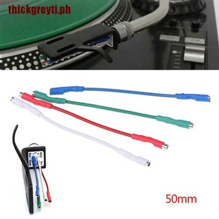 【thickgreyti】4Pcs 7N headshell wires OFC turntable leads phono cartridge cables replacement