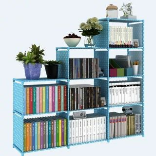 DIY 3 row multi function bookshelf Storage rack (1)