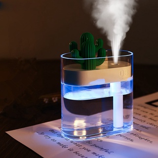 Ultrasonic Air Humidifier Clear Cactus USB Essential Oil Diffuser Purifier Aroma Diffusor Mist Maker