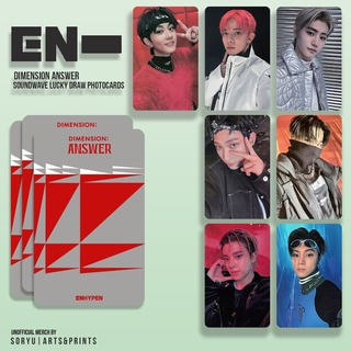 ENHYPEN Unofficial Dimension Answer Soundwave Lucky Draw PVC Photocards