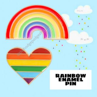 Rainbow Heart Enamel Pin Brooch Badge Lapel LGBTQ Equality