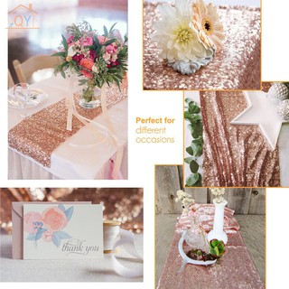 Table Runner Wedding Party Decorations Bling Cloth Rose Gold
