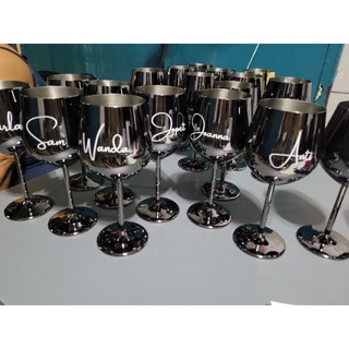 Stainless Wine Glass / Personalized Wine Glass / Wine glass for wedding / Personalized Goblet (8)