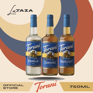 SET: Torani Sugar Free Vanilla, Hazelnut & Caramel Syrup (750ml)