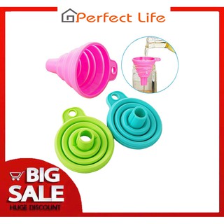 Perfect Life 2pcs Kitchen Silicone Small Liquid Funnel