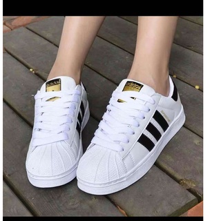 Adidas classic low cut Superstar white black women shoes and men shoes