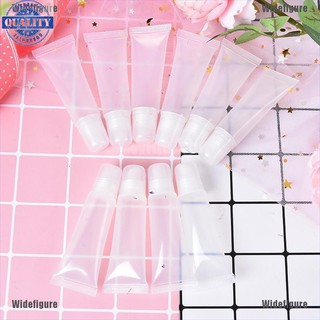 Widefigure 10pcs 5ml refillable empty cosmetic tube lip gloss balm clear cosmetic container
