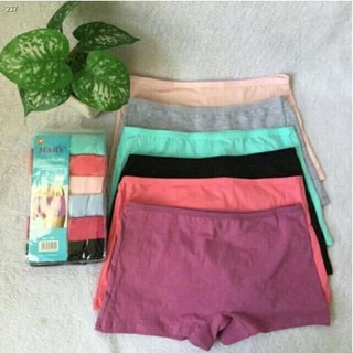 [wholesale]✈MARY(ROEN) Women's Plain Boyleg Panty /6pcs