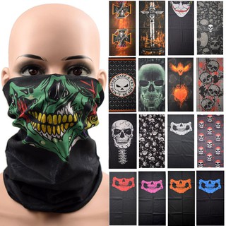 Skull Face Mask Half Sun Dust Wind Protect 3D Tube Mask Seamless Bandana Skeleton Face Mask