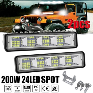 LVIOUS 2pcs 6inch LED Work Light Spot Beam Bar Car SUV OffRoad Driving Fog Lamps