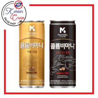 Maxwell Colombia Cafe Latte/Original Black Cans Coffee 240ml