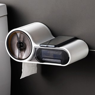 ☢◎Baffect Bathroom Toilet Paper Holder Paper Tissue Box Plastic Toilet Dispenser Wall Mounted Roll P
