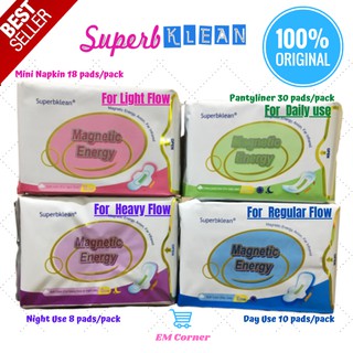 SUPERBKLEAN NAPKIN AND PANTYLINER WITH NEGATIVE ION