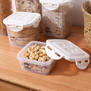 Plastic Sealed Food Canister Storage Box Transparent Food Fresh Jar Bins Container Food Storage (6)
