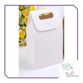 Plain White Paper Bag with Flap & Handle / Paper Gift Box