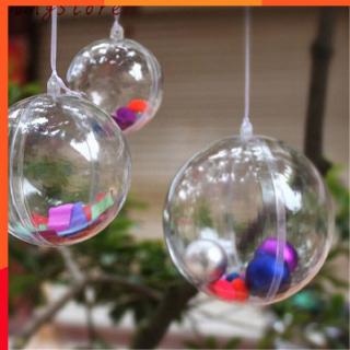 New 4 / 5 / 7 / 8 cm Clear Christmas Decorations Hanging Ball Baubles Round Trinket Ornament Xmas