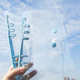 A5/A6 PVC Loose Leaf Cover Transparent Binder Notebook Cover Protective Cover Office Stationery
