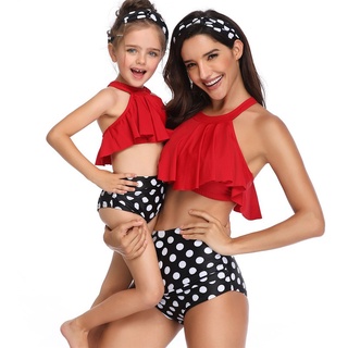 【BEST SELLER】 Family Mother Daughter Matching Girl Women Swimsuit