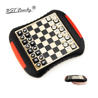 Plastic Chess Pieces Set Chessman Portable Chess Game Magnetic Chess Pieces No Folding Box