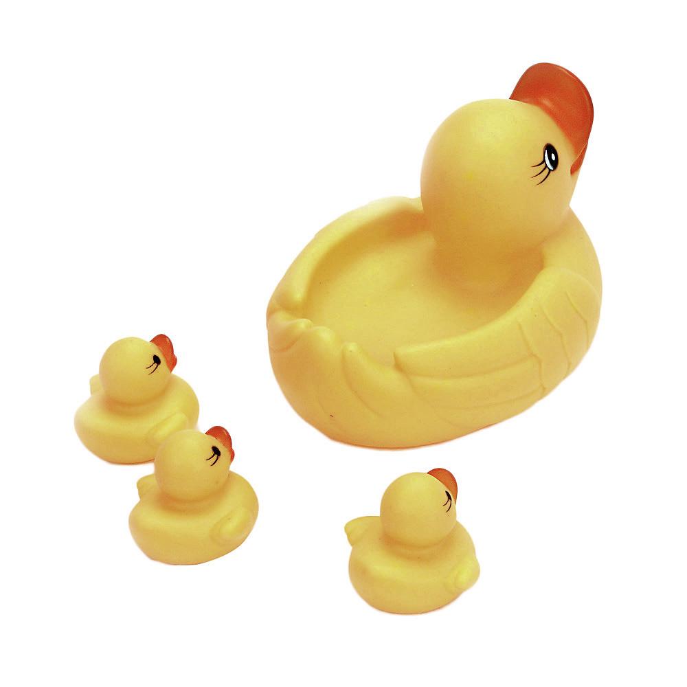 4pcs Rubber Race Squeaky Ducks Family Bath Toy (2)