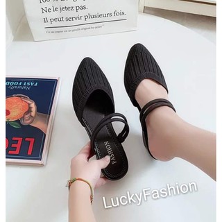 korean fashion wedge jelly shoes for Women sandals half shoes PVC sandals