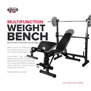 Weight Bench Multi-Function Strength Bench Press Bench Supports Barbell