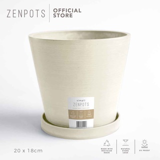Zenpots 20cm Pot with Catch Plate (3)