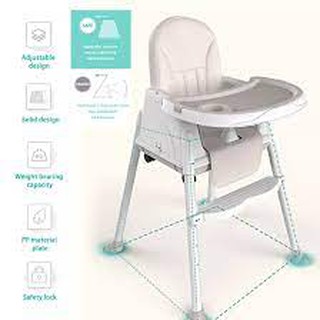 CCY.AZ Foldable High Chair Booster Seat For Baby Dining Feeding, Adjustable Height & Removable Legs (2)