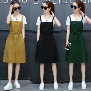 Jumper Dress with Ribbon (Free Size) (1)