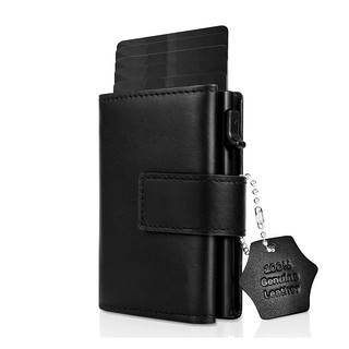New style 100% leather men's wallet RIFD protection card holder ID card wallet black high quality wa