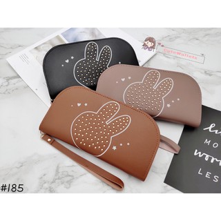 Best-selling Korean Rabbit design soft leather half round envelope style fashion ladies wallet (3)