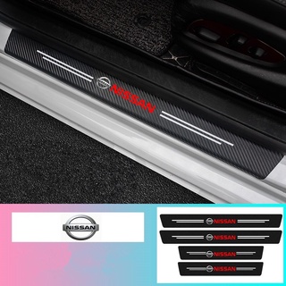 【Ready Stock】❉♂Nissan Ready Stock Carbon Fiber Car Door Sill Sticker Protecto（Free Tools） U-38