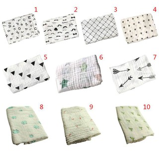 Newborn Baby Cotton Blankets Double Layer Covered Bath Towel (3)