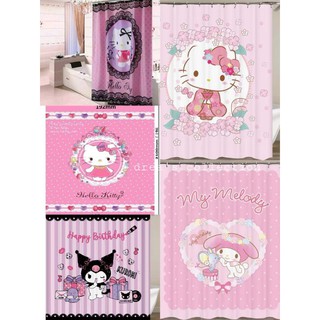 Shower Curtain Hello Kitty, My Melody, Kuromi