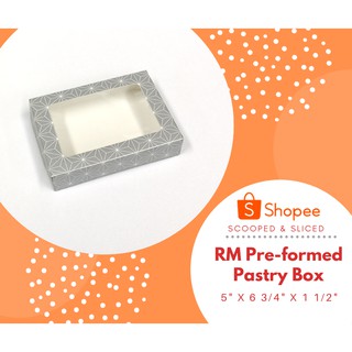RM Boxes: 6″ x 9” x 1½” Pre-Formed Pastry Box