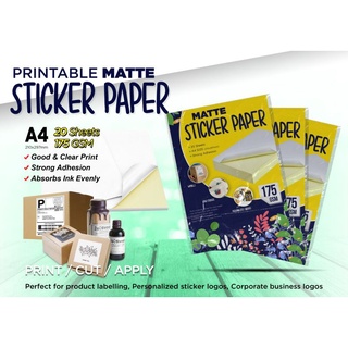 Printable Sticker Paper Matte A4 175gsm (20sheets)