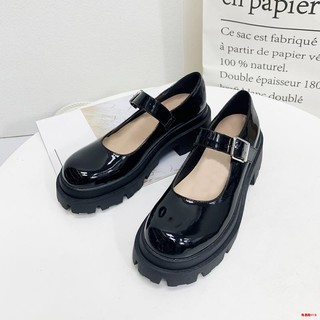 2021 Small CK Patent Leather Japanese Mary Jane Shoes jk Single (1)