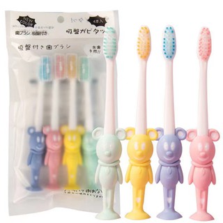 4IN1 SET Japan Soft-bristled Cartoon Kid Toothbrush Baby toothbrush