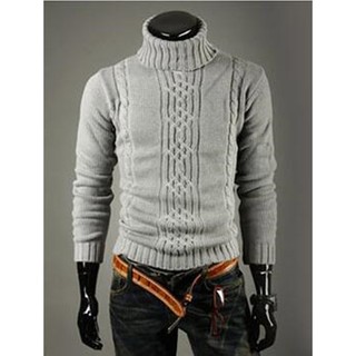 High Collar Men's Turtleneck Sweater Long Sleeve Export Pullover Men's Sweater