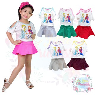 Little Princess kids terno dress set(CLEARANCE SALE RANDOM COLOR)23123