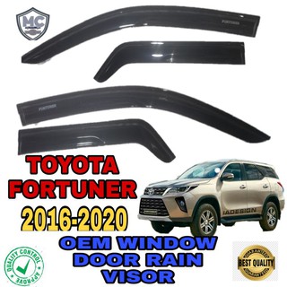 Toyota Fortuner 2016-2020 OEM WINDOW DOOR RAIN VISOR (MADE IN THAILAND)