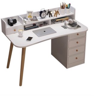 Study Desk/ Office Table Scandi Type With Top Shelves Divider and Side Drawers