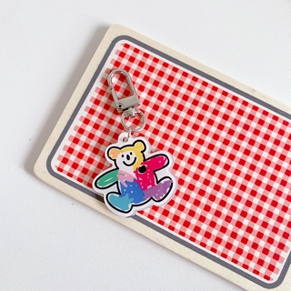 INS Cute Bear Acrylic Keychain Lovely Korean Pendant Student Supplies (4)